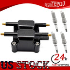 Ignition Coil & 4x Iridium Spark Plugs for Dodge Caravan Neon (1995–2005)