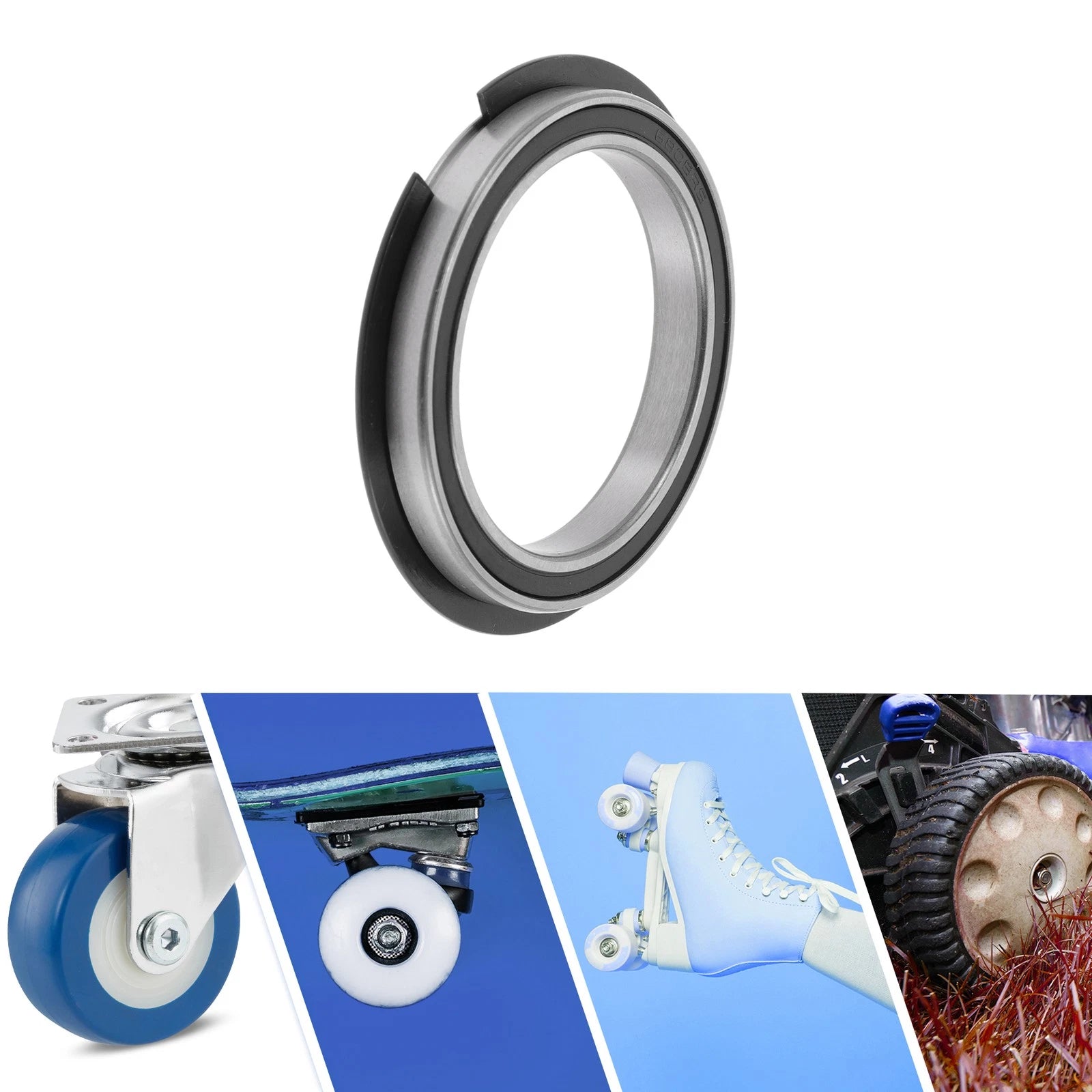Deep Groove Ball Bearing 6808NR2RS for Scooter Skateboard (40x52x7mm)