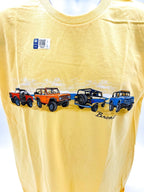 Ford Bronco T-Shirt Heavy Duty Yellow Haze Vintage Beach Scene (2021–2024)