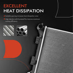 Radiator with Oil Cooler for Hyundai Elantra (2011–2013) Kia Soul (2012–2013)
