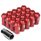 Set of 20 J2 7075 Forged Aluminum M12x1.25 Open-End Lug Nuts for