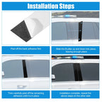 8 Pcs Windshield B Pillar Trim Garnish for Nissan Rogue (2014–2020) Black