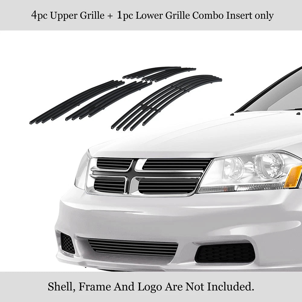 Black Billet Grille Combo Insert for Dodge Avenger (2011-2014)