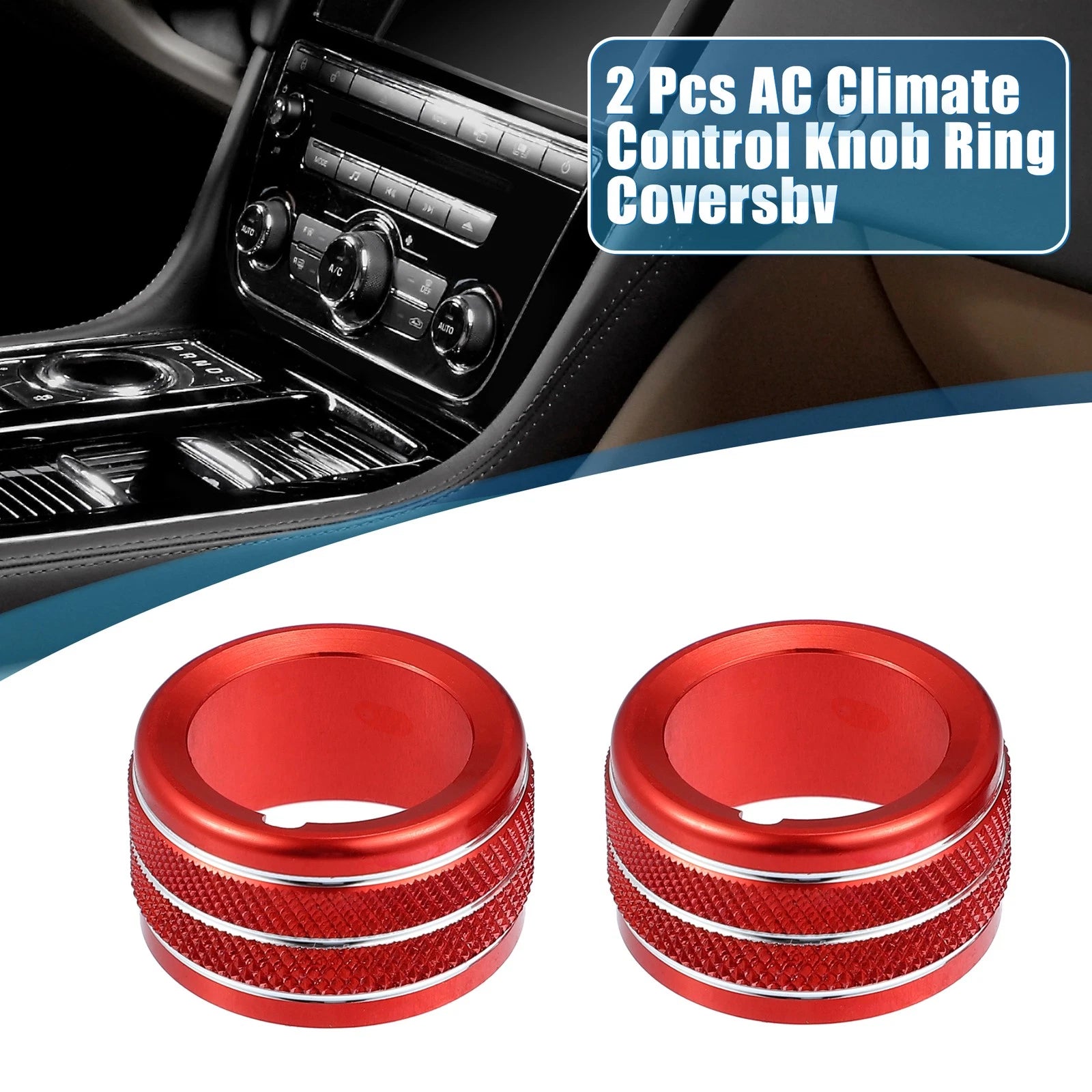 Set of 2 AC Radio Switch Knob Cover Trim for Subaru BRZ, Toyota 86 (2022)
