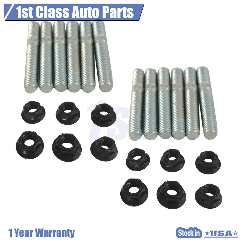 2X Exhaust Studs Bolts Kit for Chevrolet C2500 Silverado (1999–2007)