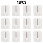 Set of 12 Self-Adhesive Curtain Hooks for Curtain Rods