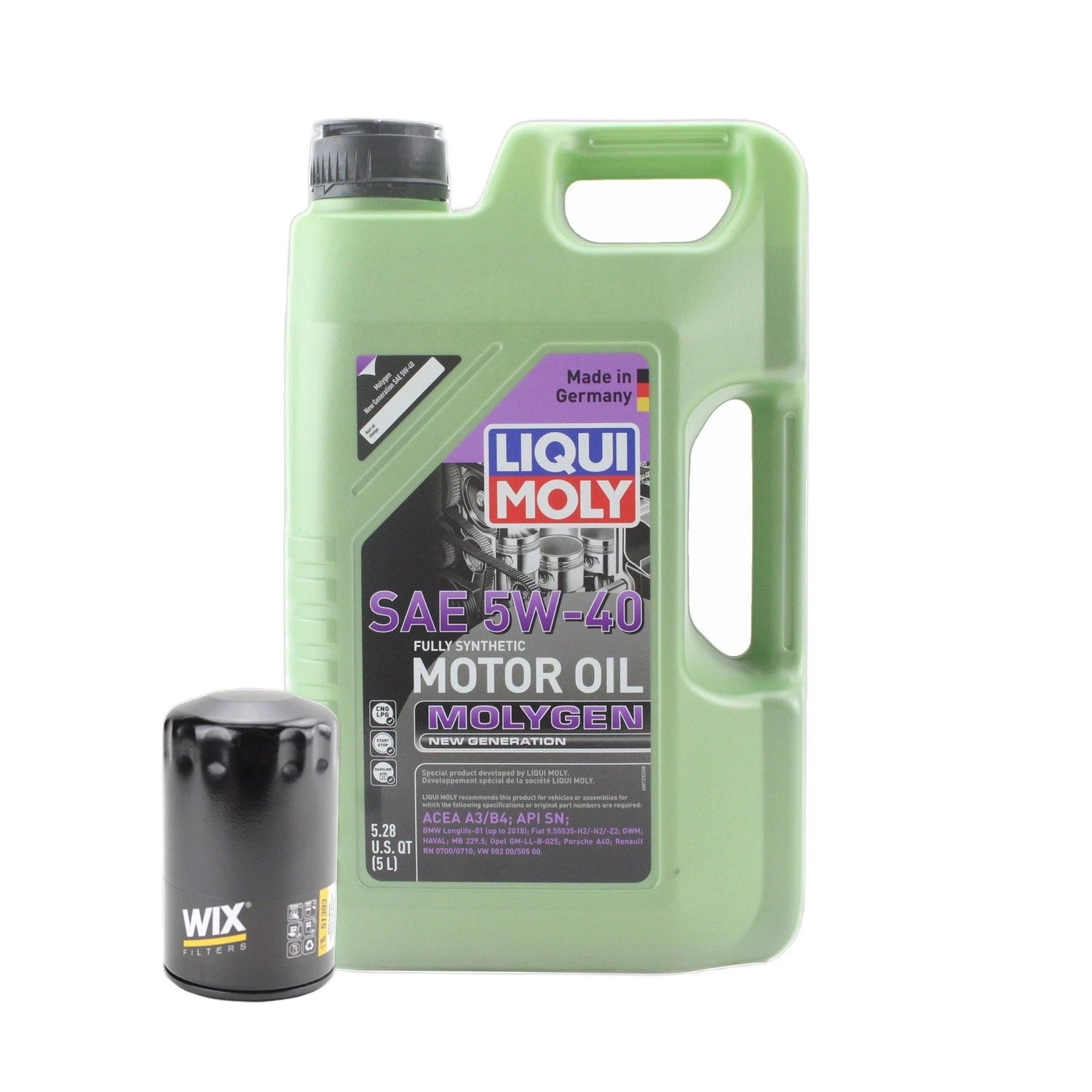 5L Liqui Moly Molygen 5W-40 Oil Change Kit for Audi Beetle (1998–2010)