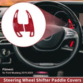 Set of 2 Red Plastic Steering Wheel Paddles for Ford Mustang (2015–2023)