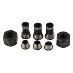 6Pcs Router Bit Collet Chuck Adapter + 2Pcs Nuts for Engraving Machine