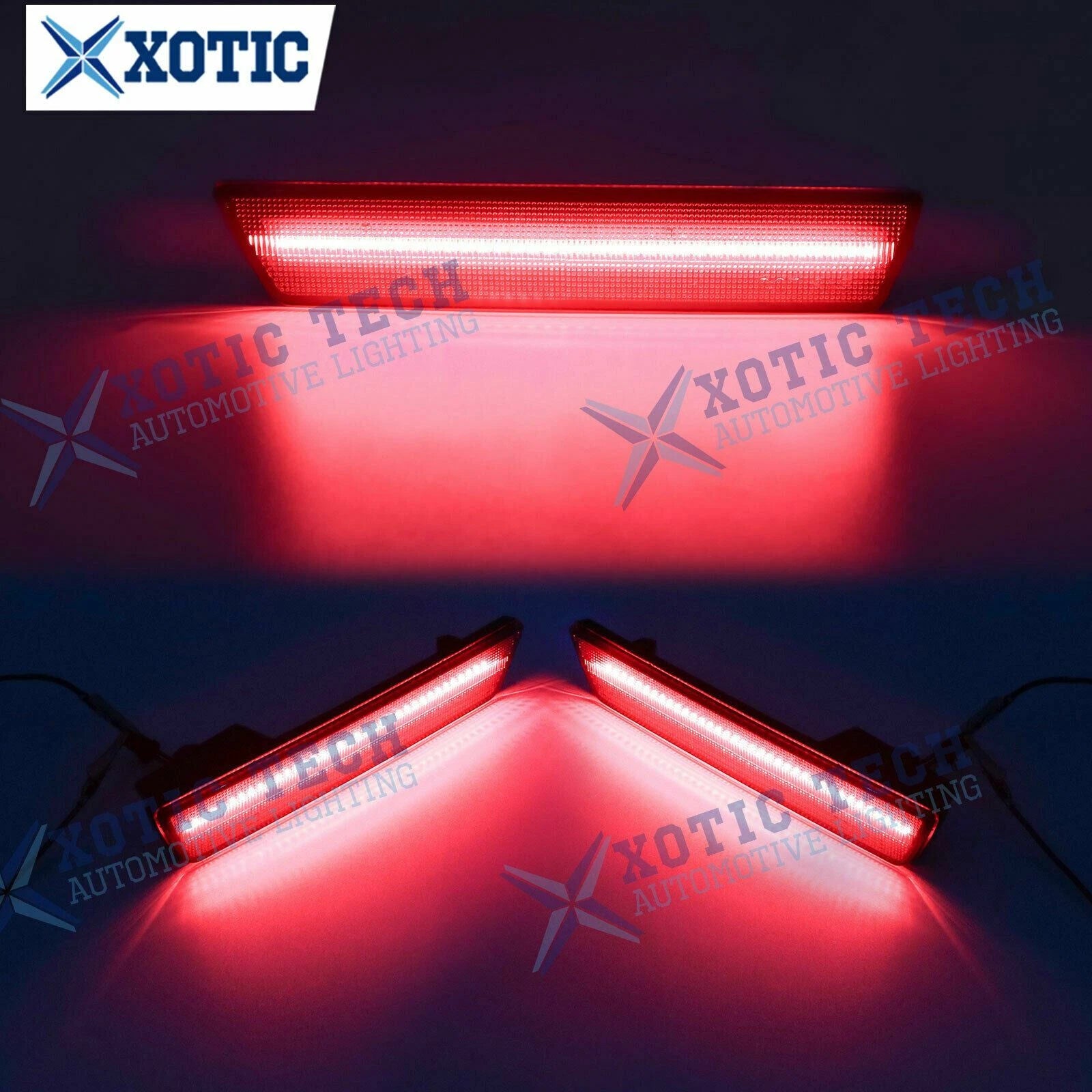 LED Rear Bumper Side Marker Light Smoked Lens Red for Dodge Challenger (2008-2014)