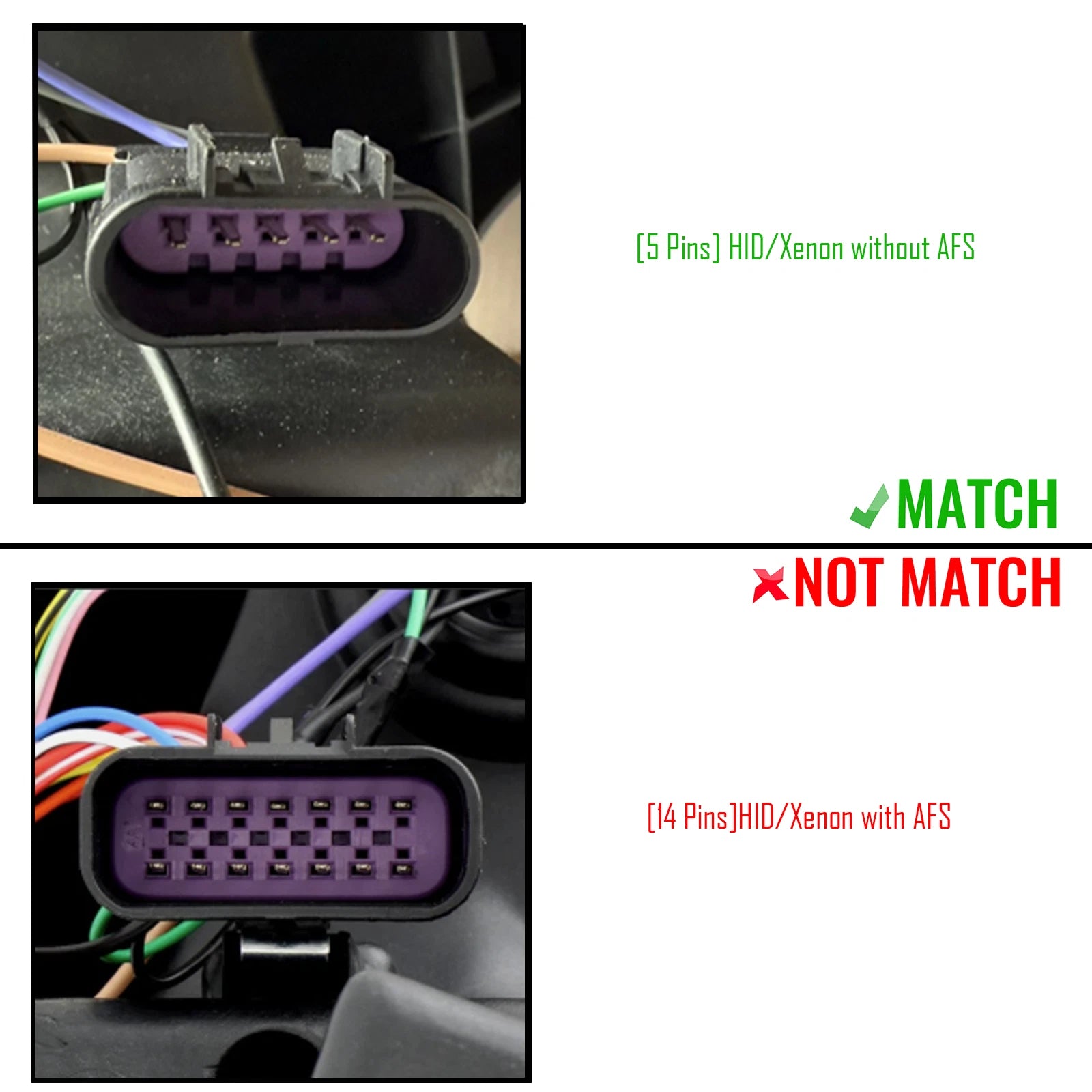 HID/Xenon Headlight for Buick Enclave (2008–2012) Passenger Side 5 Pins