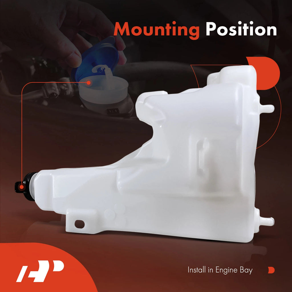 Windshield Washer Reservoir with Pump & Cap for Chevy Colorado GMC Canyon (2004–2012)