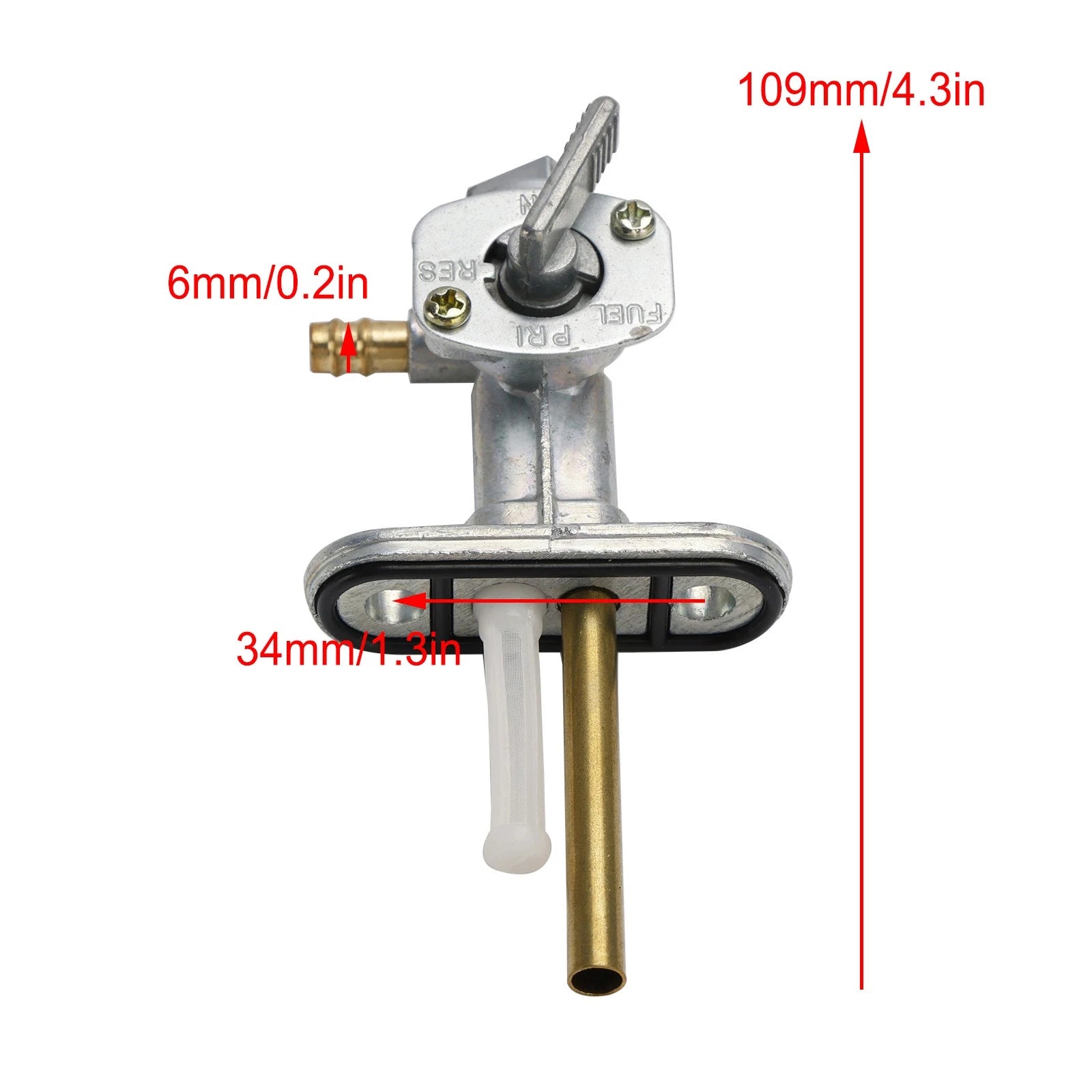Gas Tank Fuel Cock Valve Petcock for SMC ATV RAM R100 Hornet 100 Jumbo 300 (N/A)