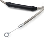 Chrome 16" Extended Brake Line Cable Kit for Harley Dyna FXD (2007–2011)