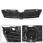 Front Upper Grille Assembly with Chrome Face for VW Jetta (2011-2014)