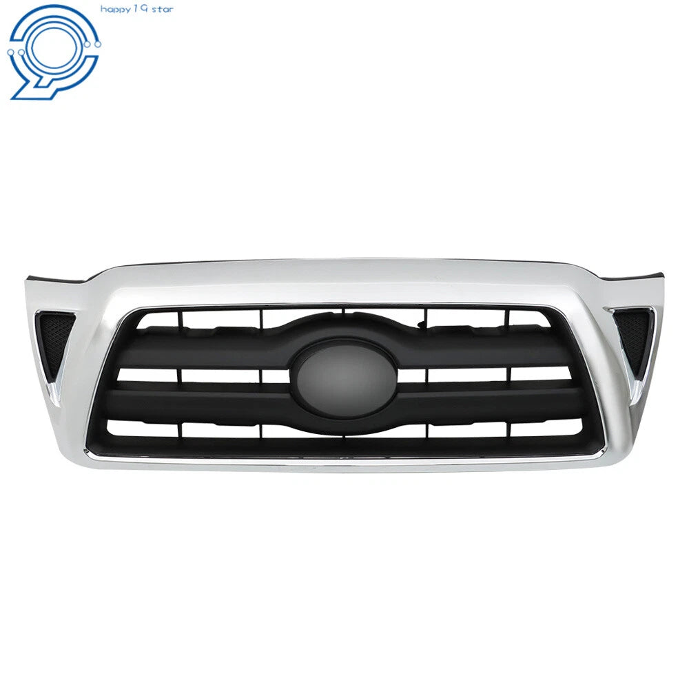 Chrome Black Front Bumper Grille for Toyota Tacoma (2005–2011)
