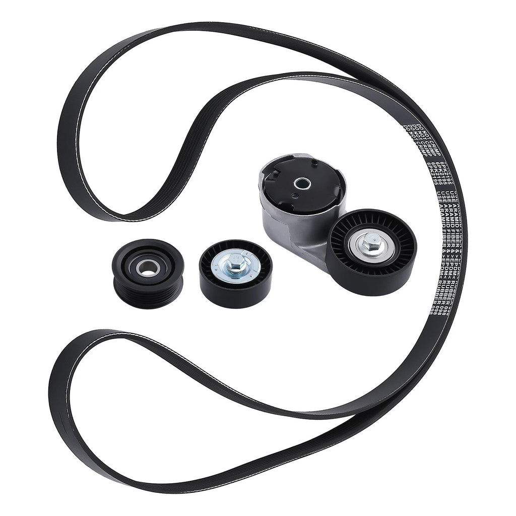 Drive Serpentine Belt Tensioner Idler Pulley Kit for Chrysler Dodge (6PK2195)