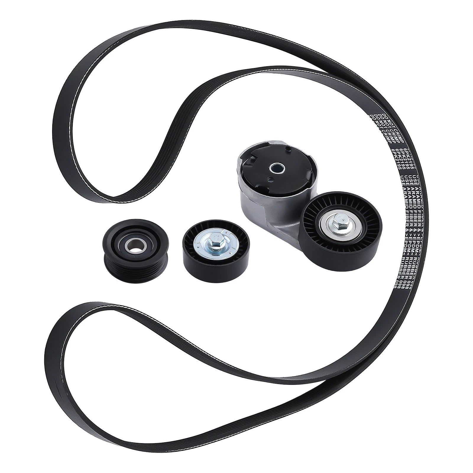 Drive Serpentine Belt Tensioner Idler Pulley Kit for Chrysler Dodge (6PK2195)