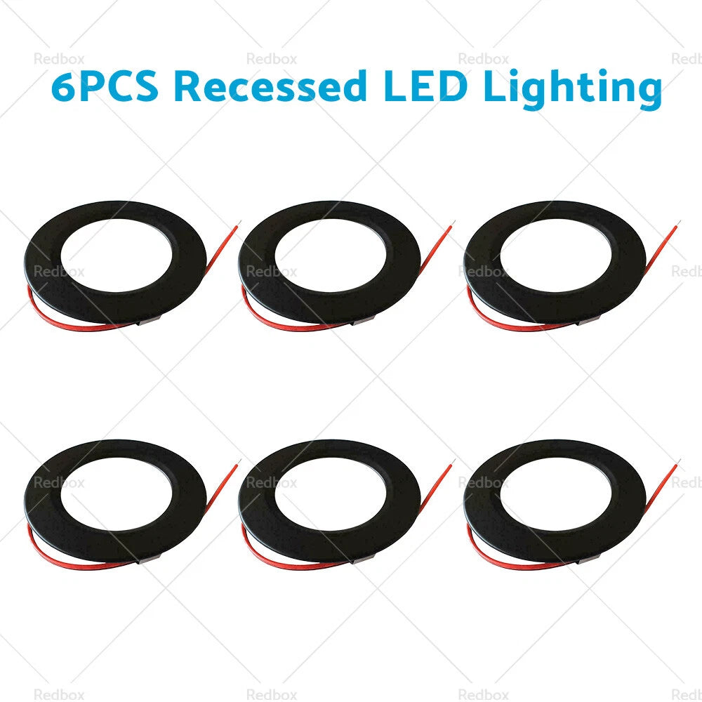 12V Dimmable Spot Lights for Caravan Boat (Black)