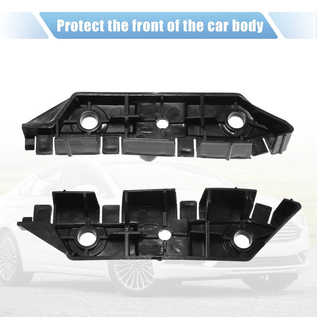 1 Pair Front Bumper Bracket for Ford Fusion (2013) DS7Z-17C947-B Plastic Black