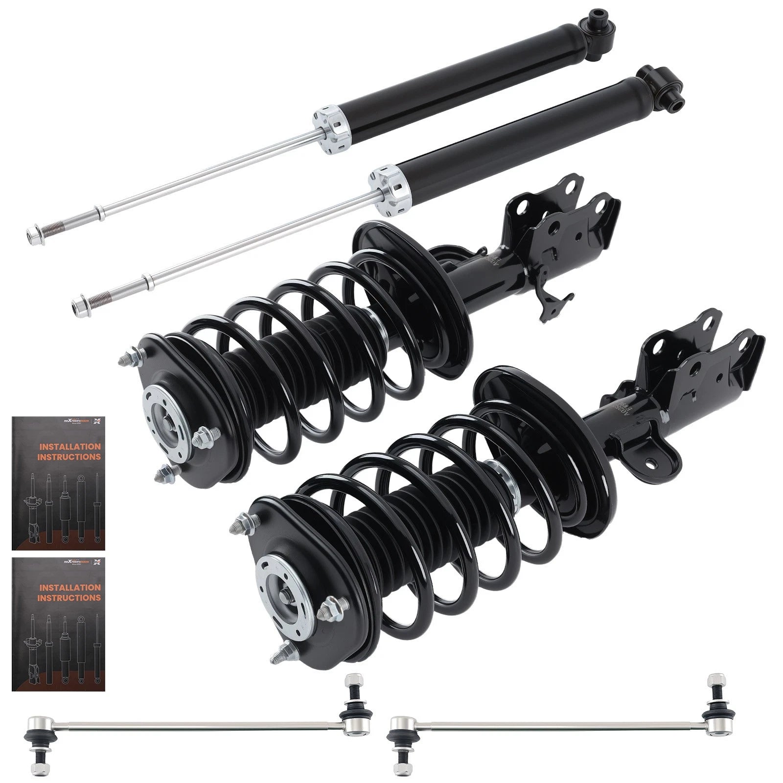 Front Struts Rear Shock Absorbers Sway Bar Links Kit for Toyota Prius (2010–2015)