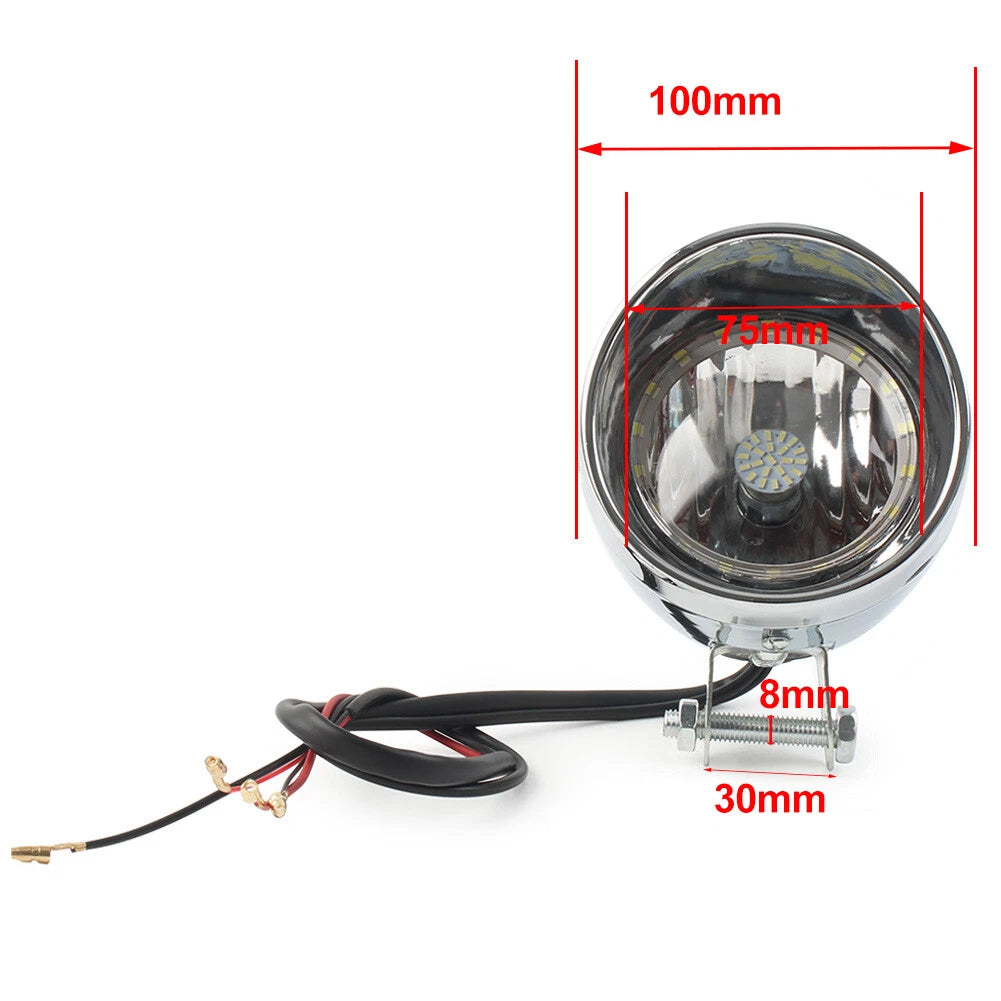 Chrome LED Headlight Spot Lamp for Honda VTX 1800 (2002–2009)