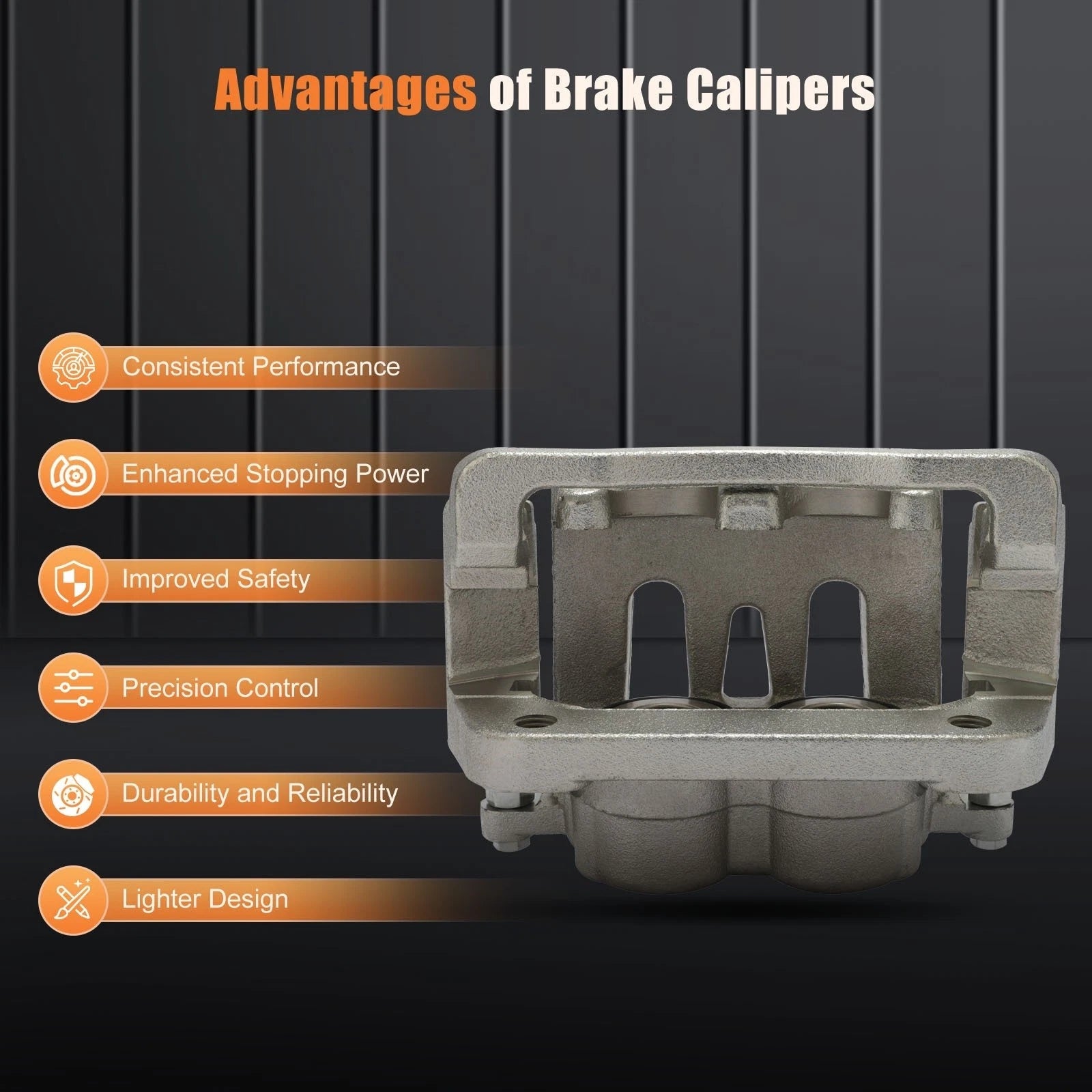 Front Rear Brake Calipers for Ford F-250 Super Duty (2005–2007)