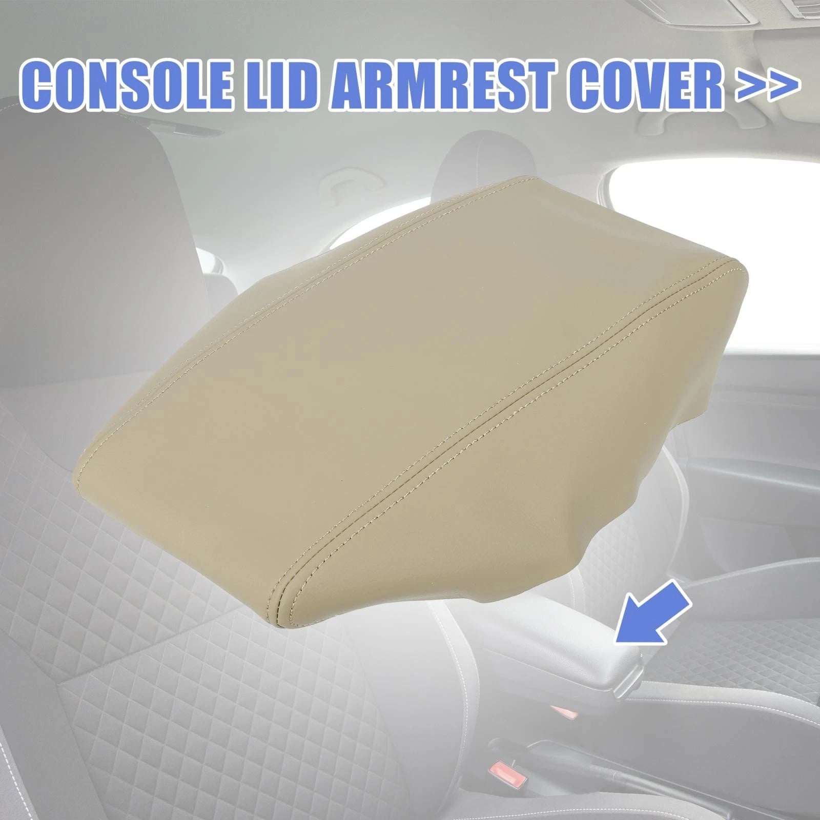 Center Console Lid Armrest Cover Protector for Toyota Prius (2004–2009) Beige
