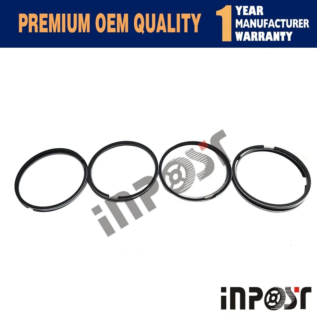Set of 4 Pistons with Rings for Mitsubishi 4D32 4D32T, CAT E40B, E70B, E311B (104mm)