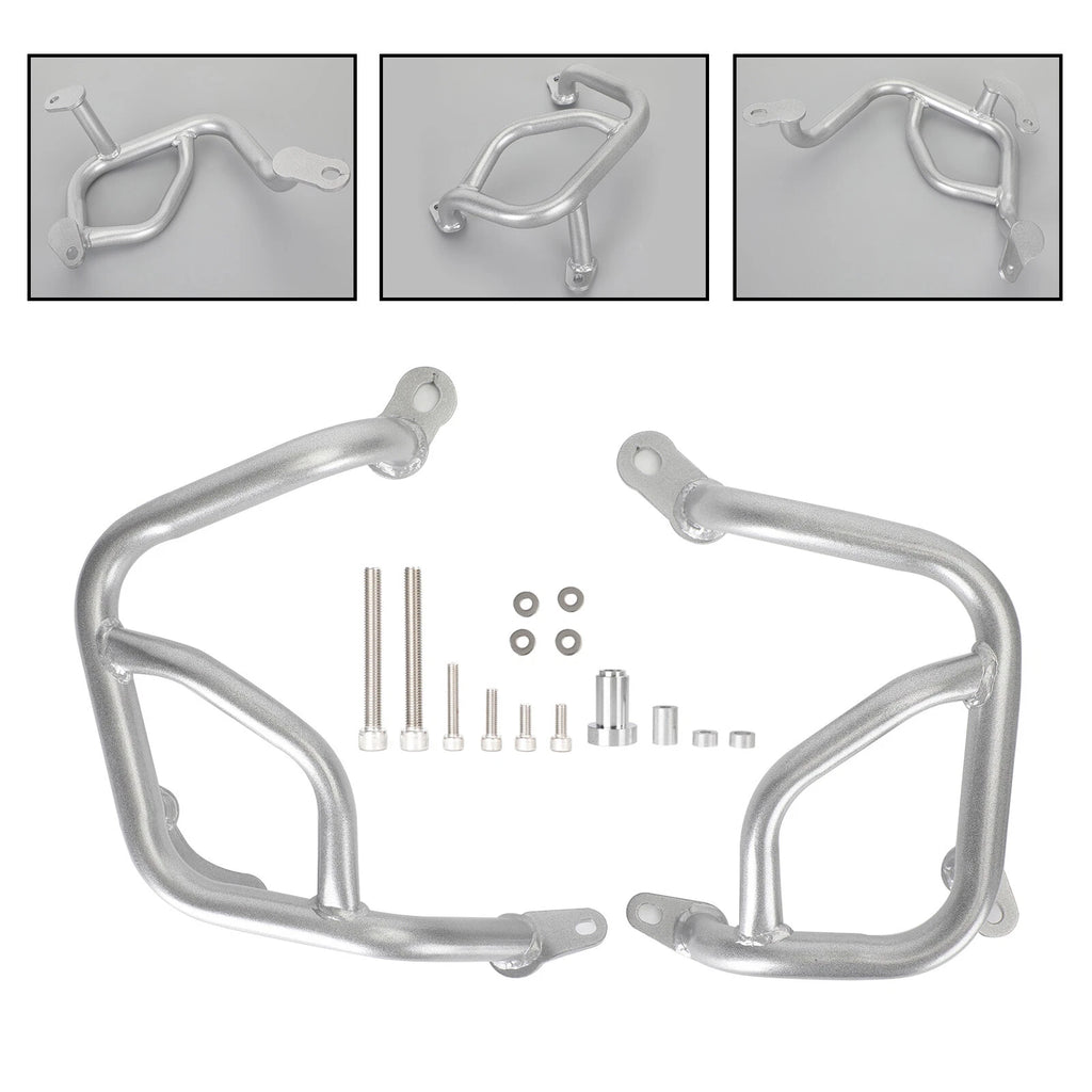 Lower Engine Guard Crash Bar for BMW F900XR (2020–2022) - Steel, Silver