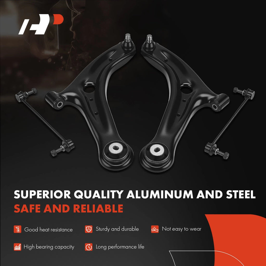 Set of 4 Front Control Arms & Ball Joints for Ford Fiesta (2011–2019)