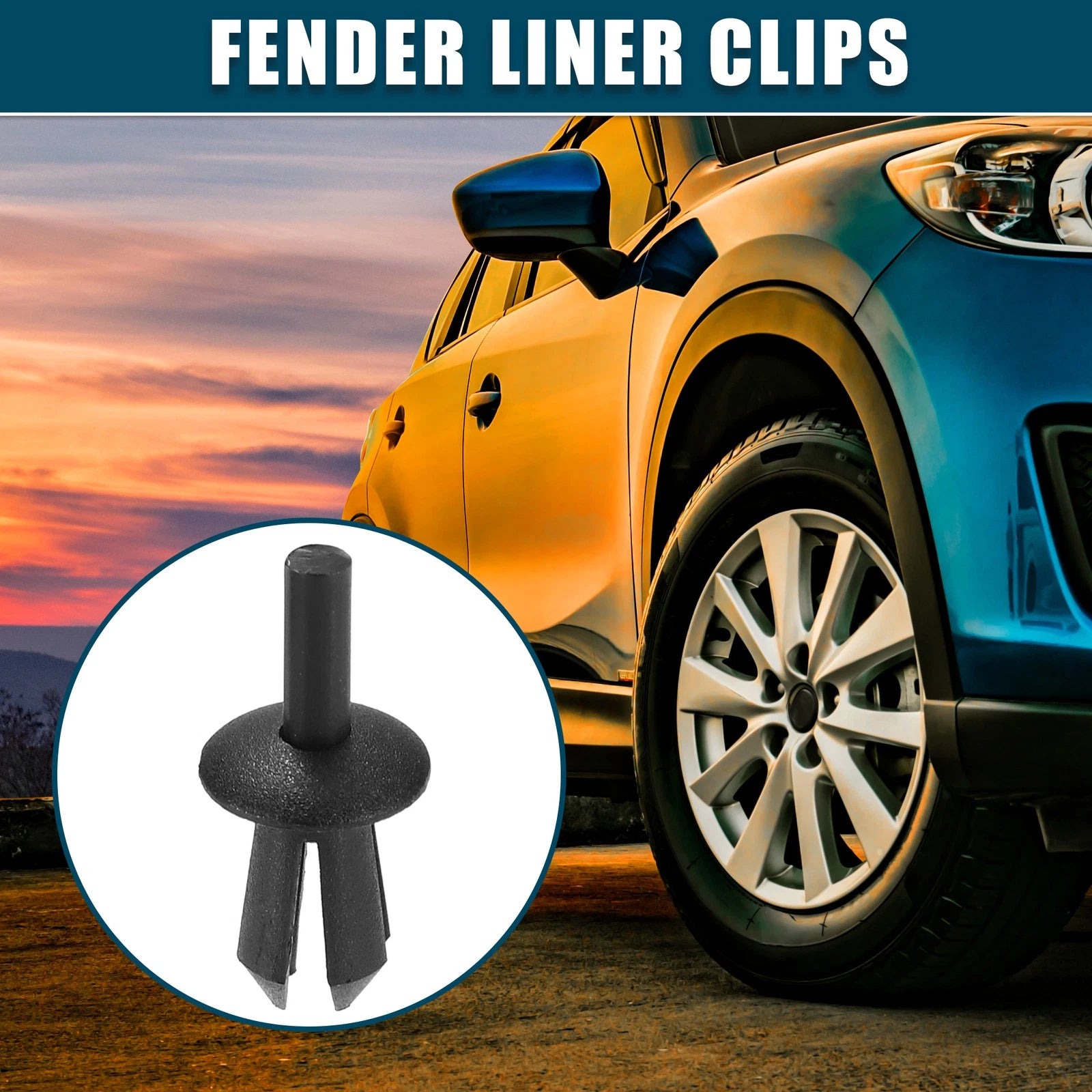 30X Fender Liner Clips for BMW 128i (No. 51161881149) Black