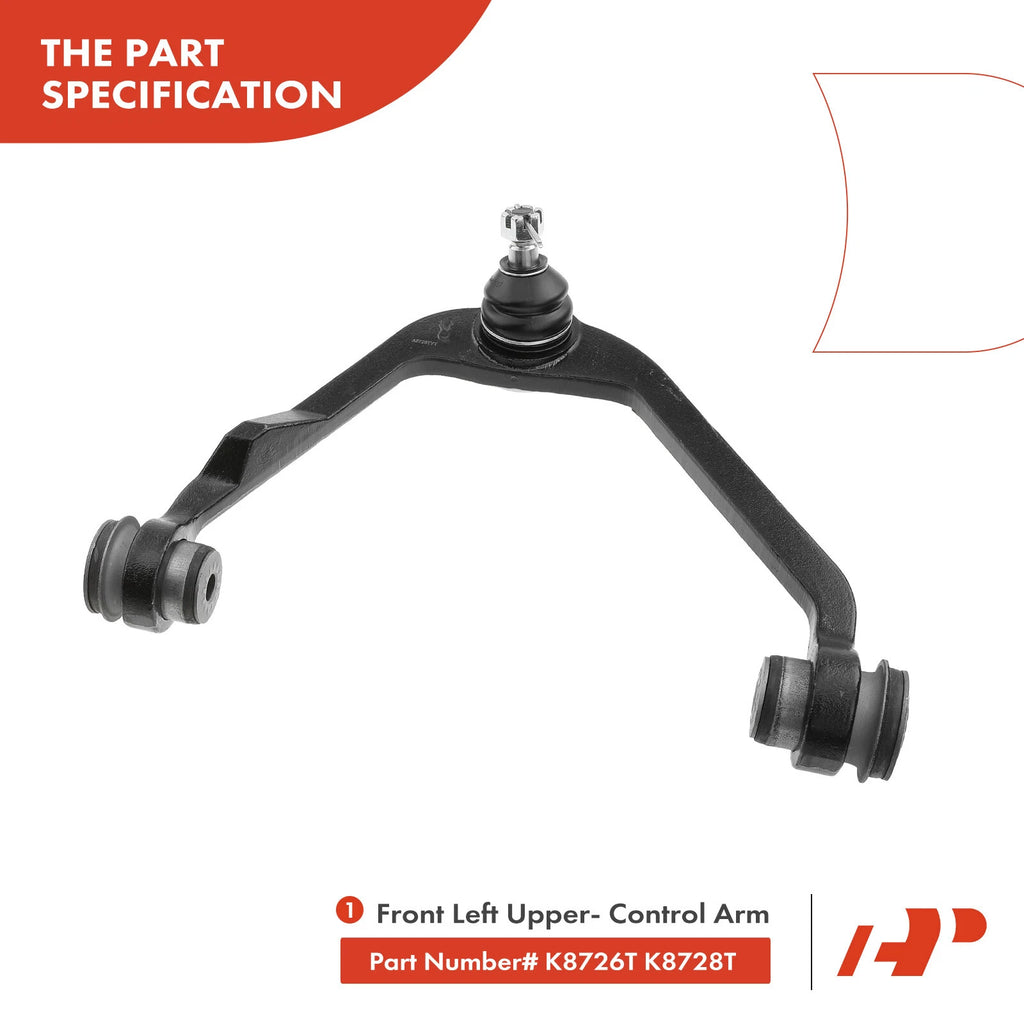 2X Front Upper Control Arm with Ball Joint for Ford F-250 F-150 (1997–1999)