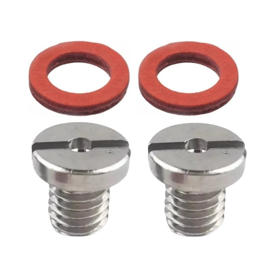2X Slot Head Drain Fill Plug Screw & Gasket Kit for Yamaha Outboards (Lower Unit)