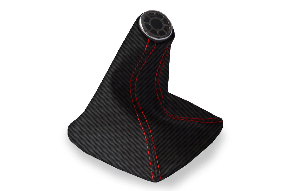 Manual Shift Boot Cover for Toyota Celica (2000–2005) Carbon Fiber Red Stitch