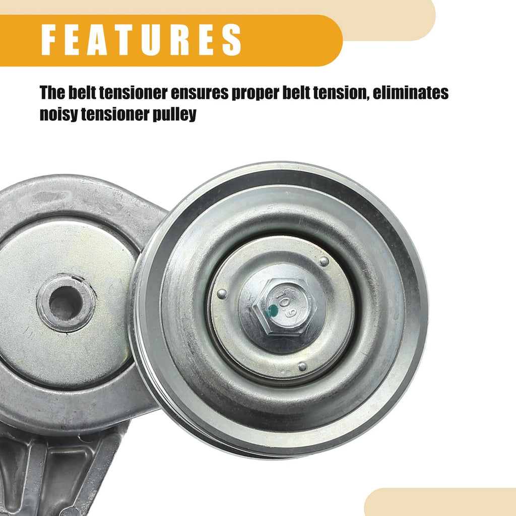 Belt Tensioner Pulley No. 31170RMX003 for Honda Civic (2006–2011) Silver Tone