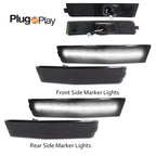 Set of 4 Smoke Lens White LED Side Marker Lights for Lincoln MKX (2007–2010)