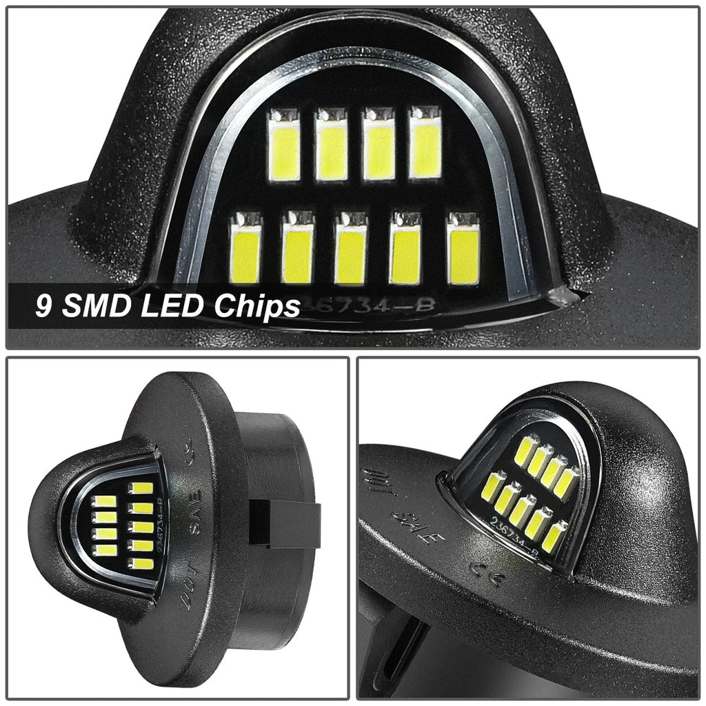 2X LED License Plate Lights for Ford F150/Super Duty/Explorer (1990–2016)