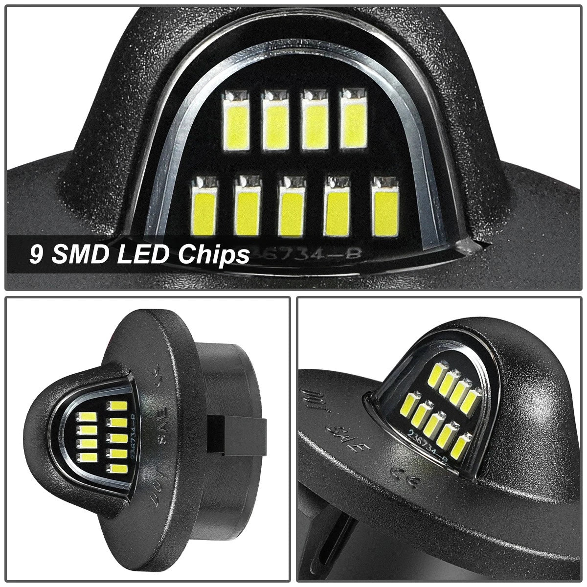 2X LED License Plate Lights for Ford F150/Super Duty/Explorer (1990–2016)