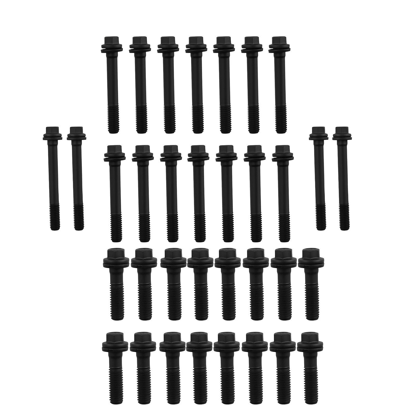 34pcs Cylinder Head Bolts for Chevy SBC 350/283/302/305/307/327/383/400