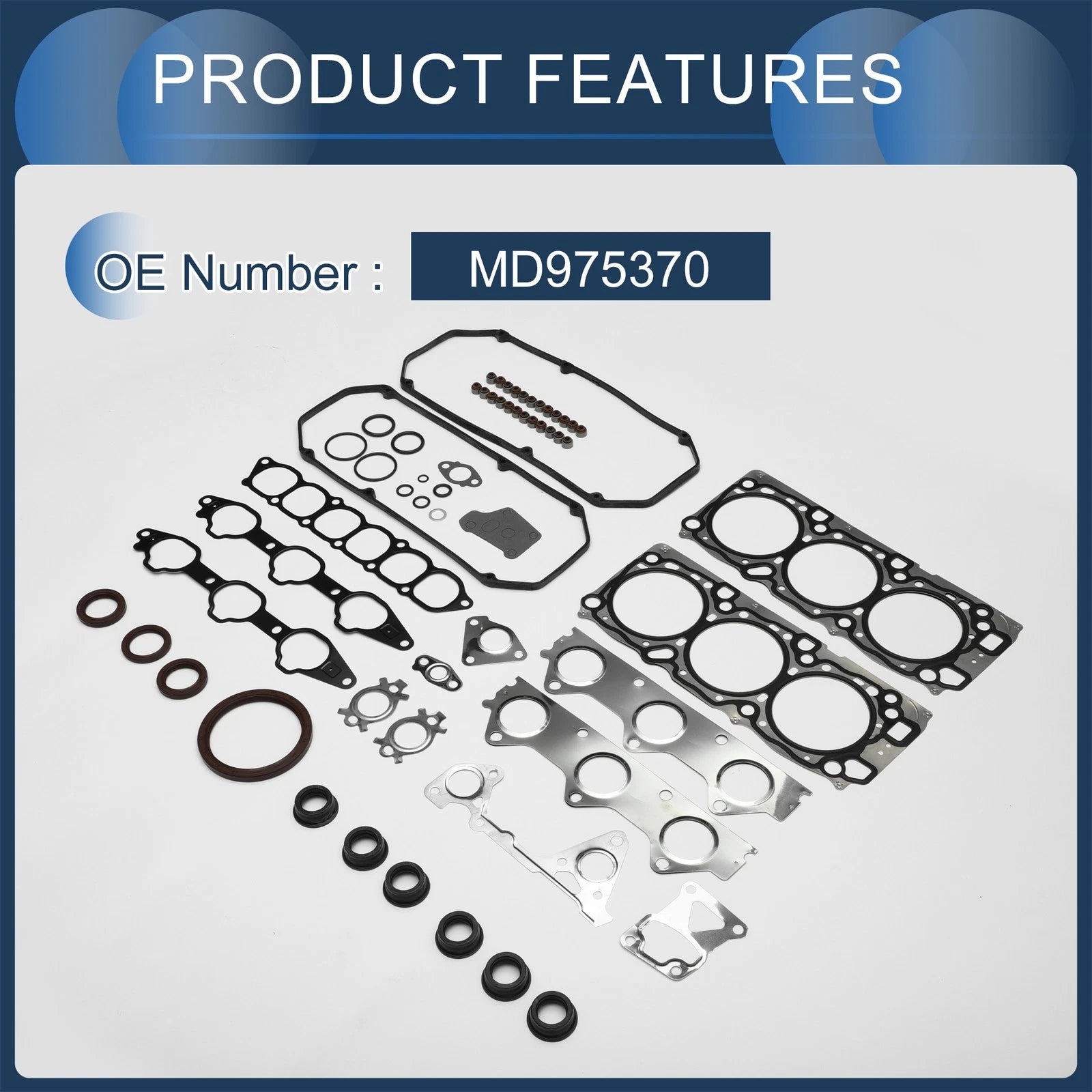 Cylinder Head Gasket Kit No.MD975370 for Mitsubishi 6G74 (1995–2005)