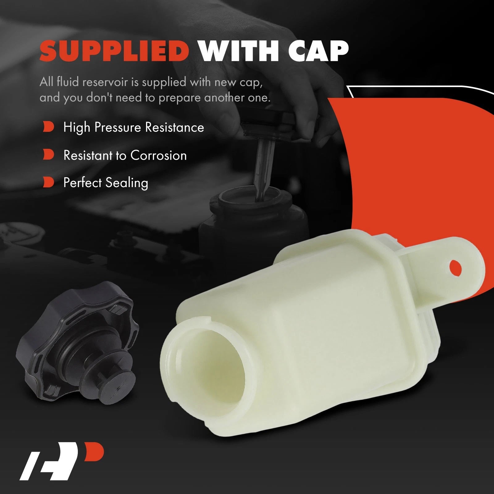 Power Steering Pump Reservoir with Cap for Jeep Wrangler (2018)