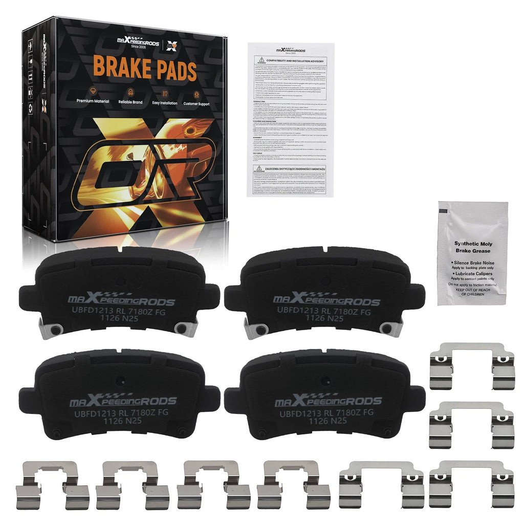 Set of 4 Rear Ceramic Brake Pads for Chevrolet Impala/Malibu (2013–2020)