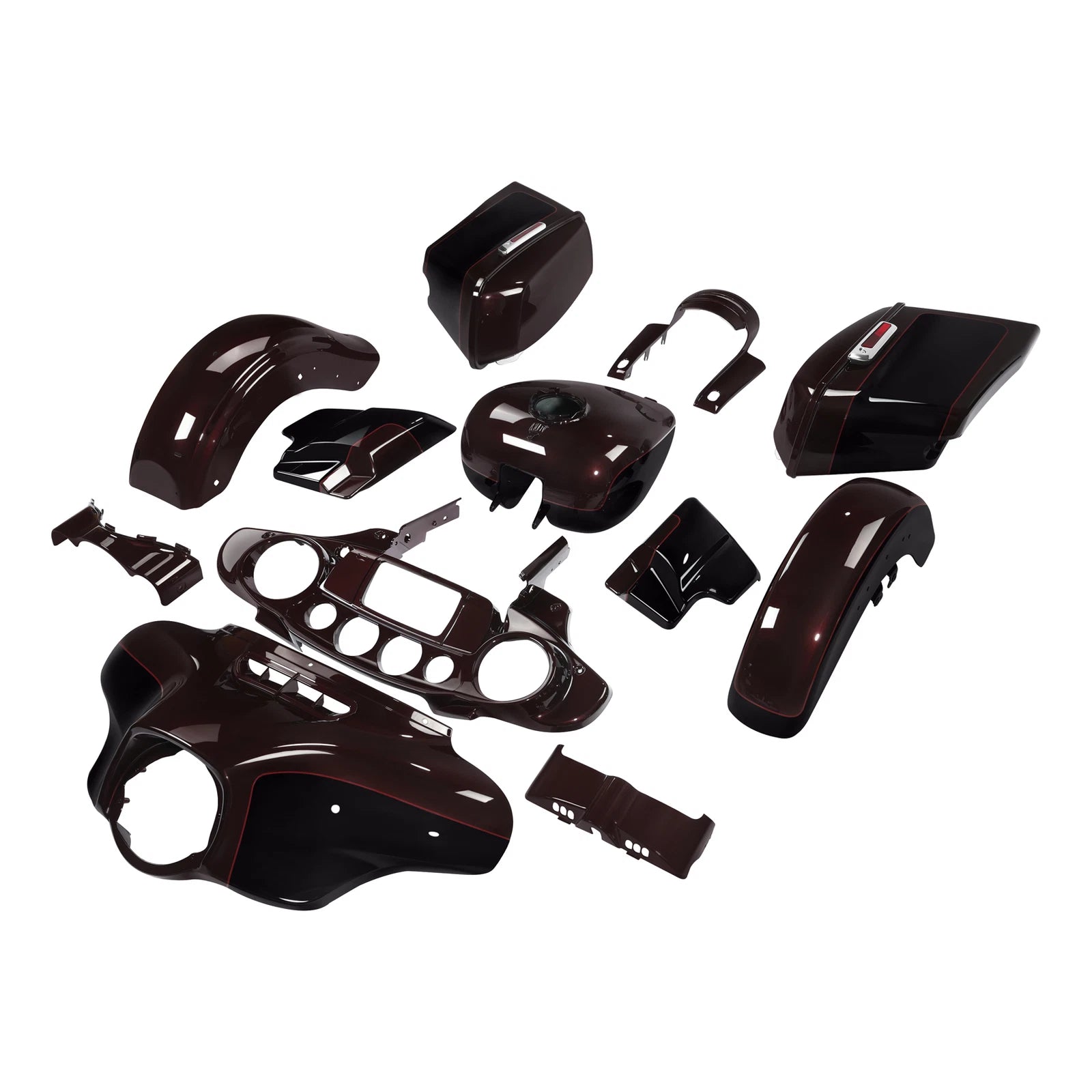 Fairings Body Kit for Harley Street Glide (2014–2024) Midnight Crimson/Vivid Black