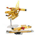 Adjustable Rearsets Footrests Footpeg Set for Yamaha MT-10 FZ10 (2017) Gold