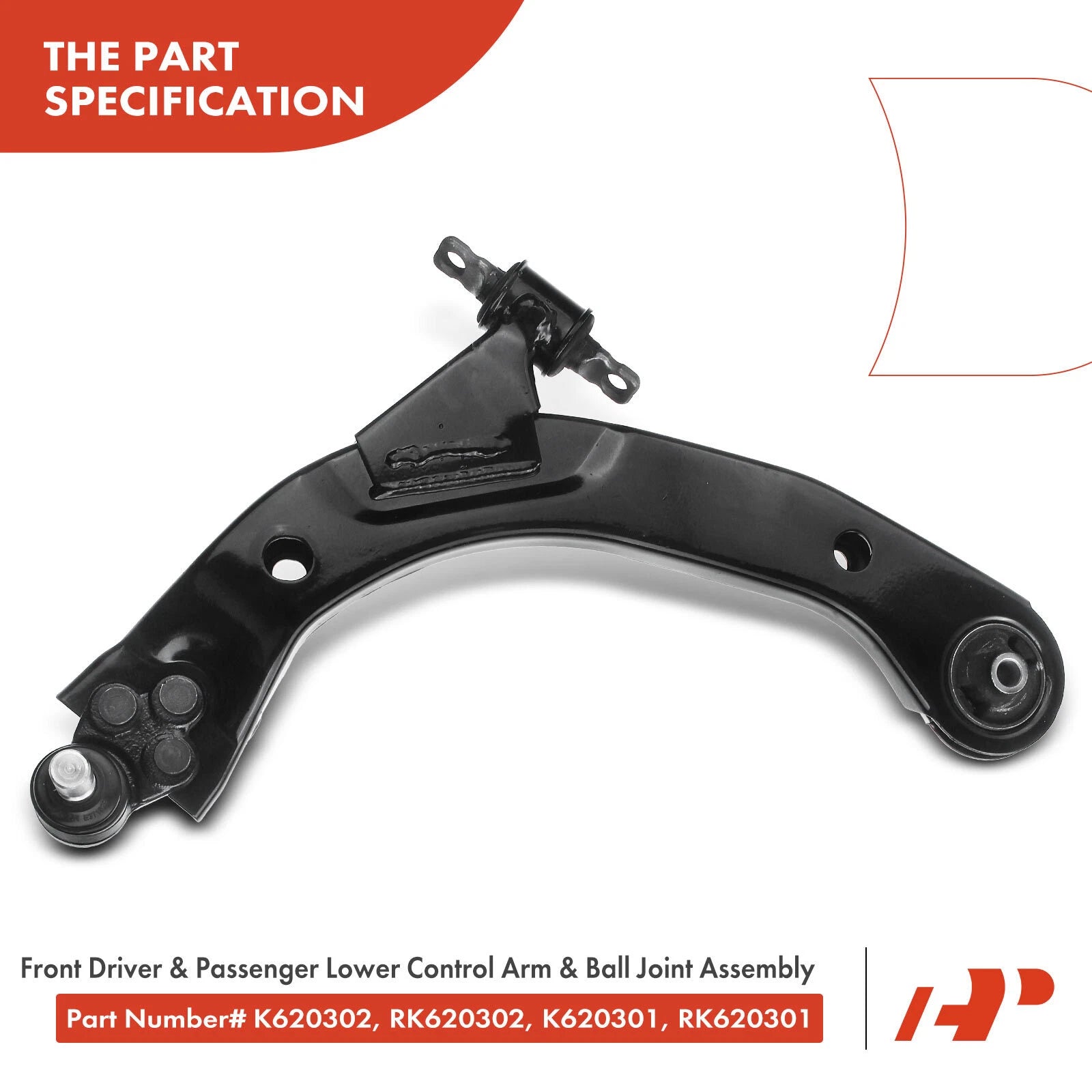 2X Front Lower Control Arm with Ball Joint for Chevrolet Cobalt (2005-2010)