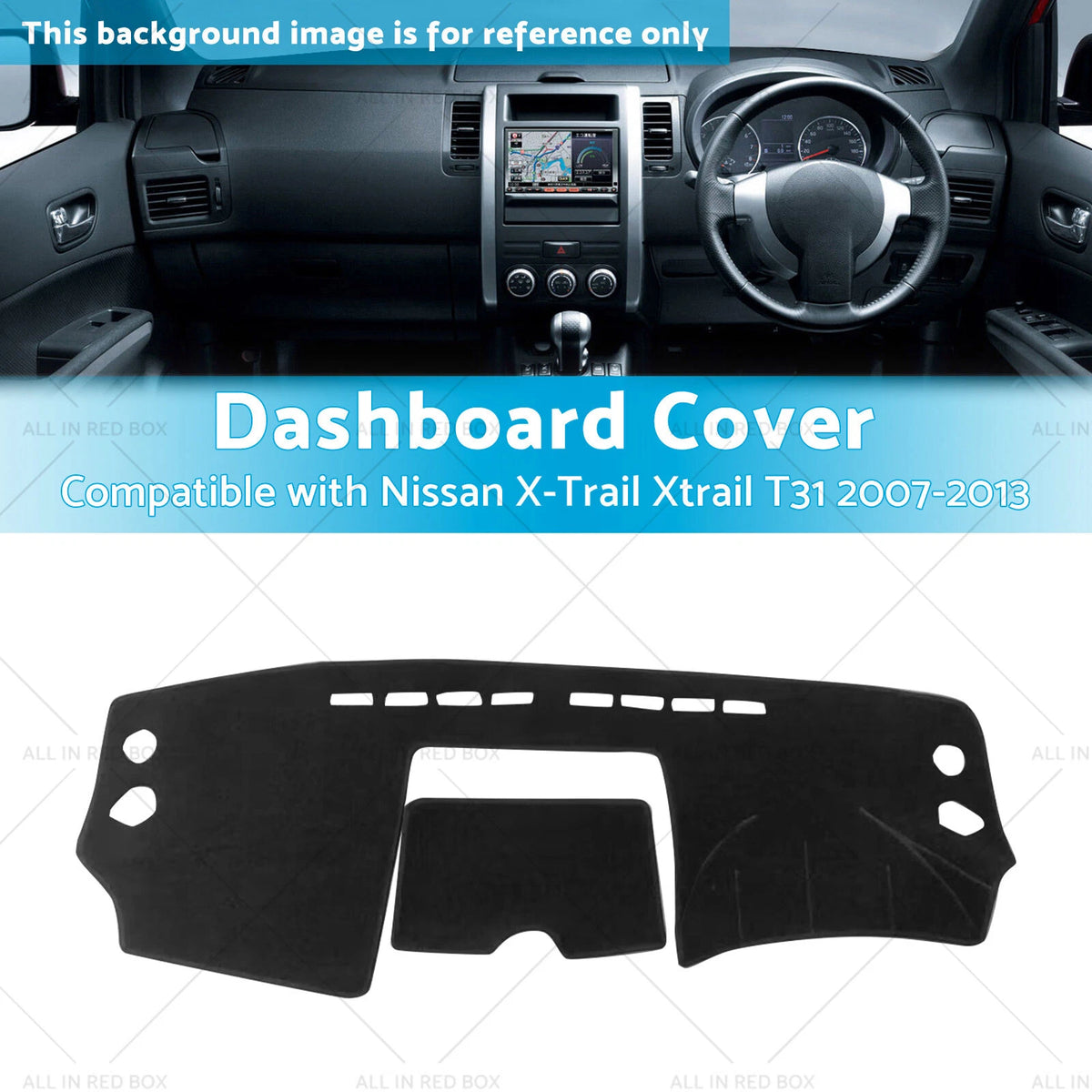 Dashboard Cover for Nissan X-Trail T31 (2007–2013) Anti-Slip