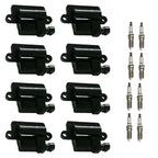 Set of 8 Ignition Coils & Spark Plugs for Express 1500 2500 3500 Silverado 1500 (2003–2023)