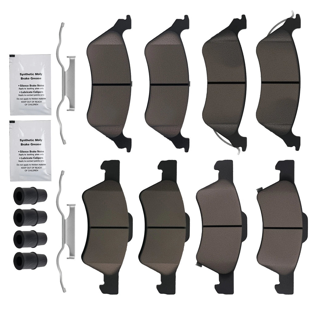 8x Brake Ceramic Pads Kit for Chrysler Town & Country (2001–2007) D857