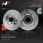 Front Drilled Brake Rotors & Ceramic Pads for Ford Thunderbird (2002-2005)